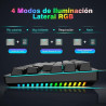 TERPORT TR95 TKL Teclado Mecánico Español de 88 Teclas, Teclado Gamer de Retroiluminación Azul y Luces RGB Laterales